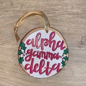 Alpha Gamma Delta Christmas ornament